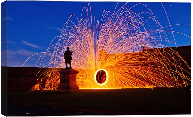 Stirling Castle Spark Trails Canvas Print by Jim Bryce