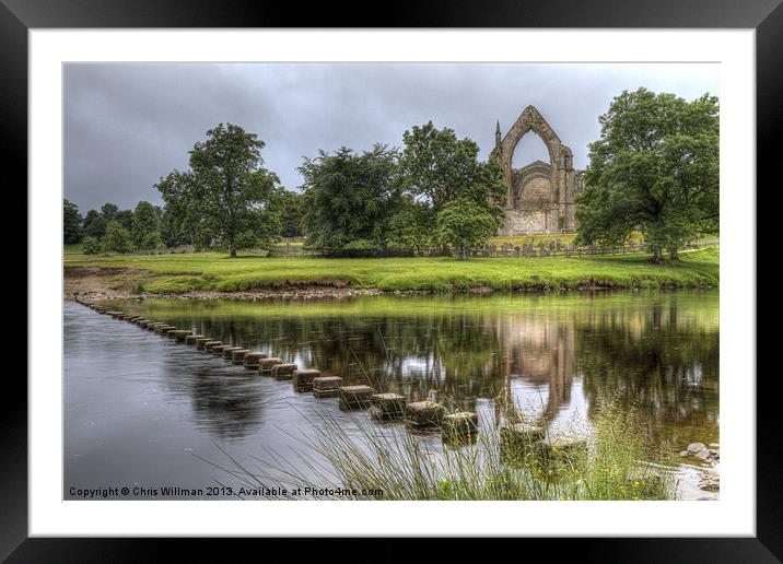 Bolton Abbey Framed Mounted Print by Chris Willman