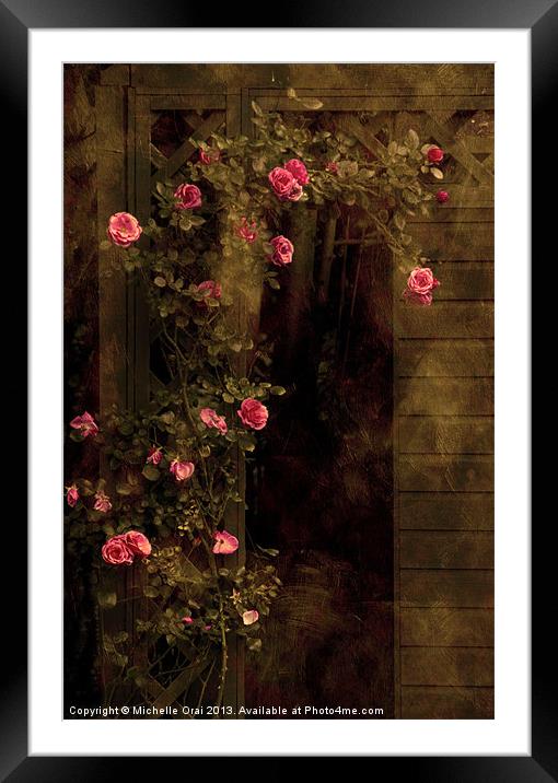 The Rose Arch Framed Mounted Print by Michelle Orai