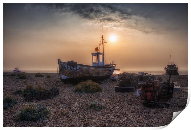 boat graveyard Print by Dean Messenger