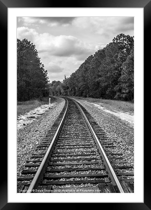 Train tracks Framed Mounted Print by David Skone