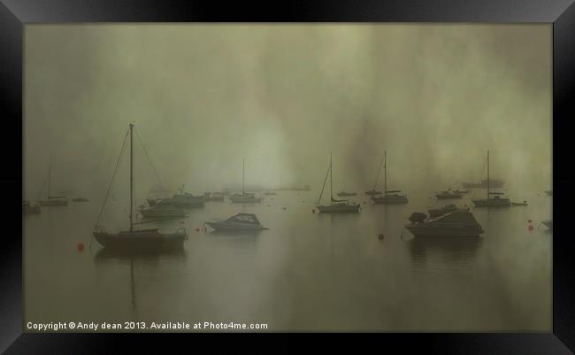 Mist at dawn Framed Print by Andy dean