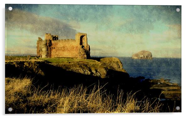 moody tantallon castle Acrylic by dale rys (LP)
