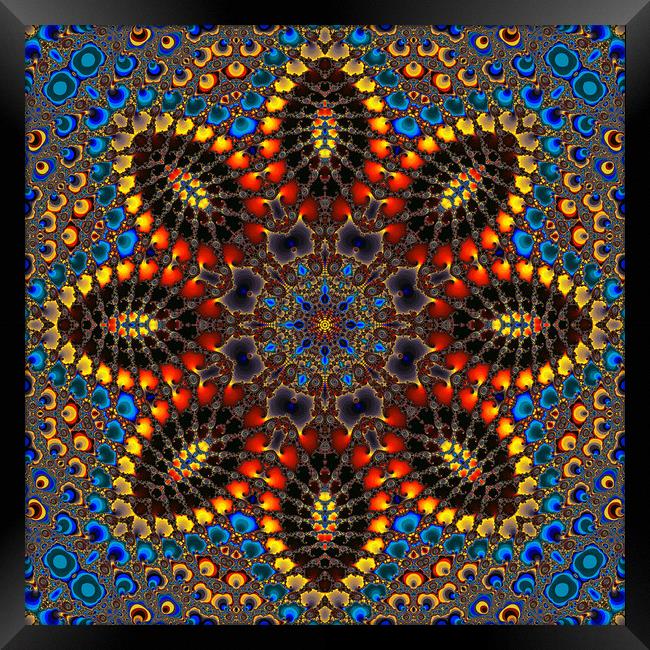 Spiralled Down II - Fractal Kaleidoscope Framed Print by Hugh Fathers