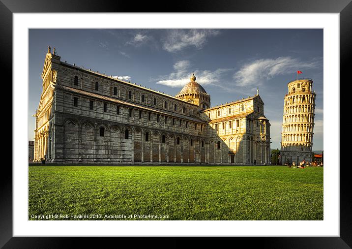 Leaning Tower of Pisa Framed Mounted Print by Rob Hawkins
