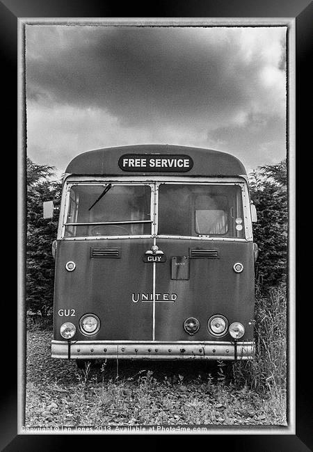Tired and lonely bus Framed Print by Ian Jones