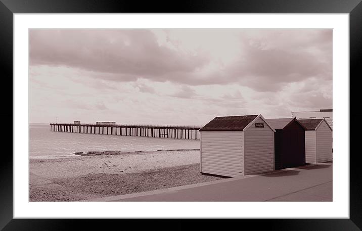 A cloudy day by the beach Framed Mounted Print by Gemma Shipley