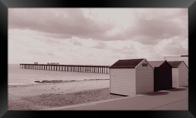 A cloudy day by the beach Framed Print by Gemma Shipley