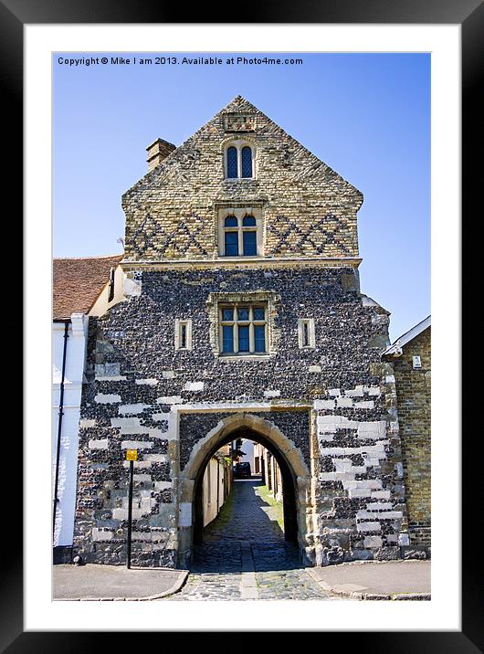 The Fisher gate, Sanwich Framed Mounted Print by Thanet Photos