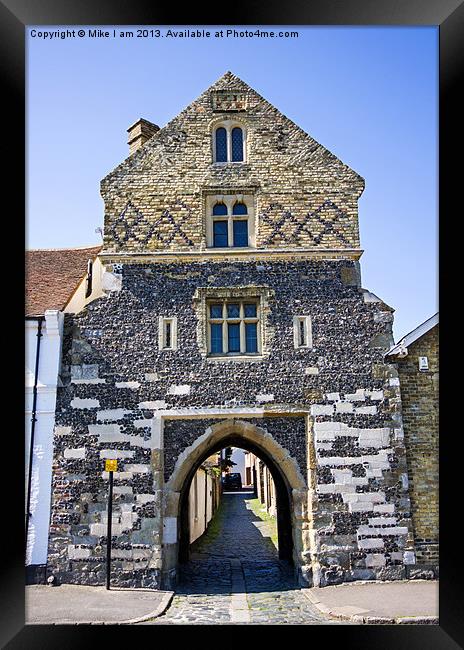 The Fisher gate, Sanwich Framed Print by Thanet Photos