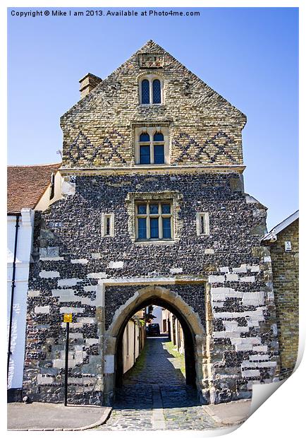 The Fisher gate, Sanwich Print by Thanet Photos