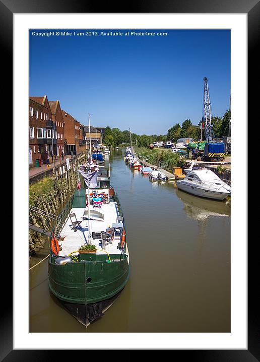 Boats moored on the Stour Framed Mounted Print by Thanet Photos