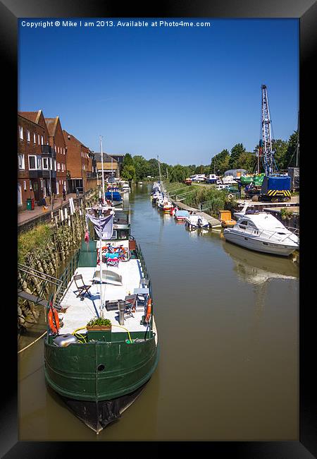 Boats moored on the Stour Framed Print by Thanet Photos