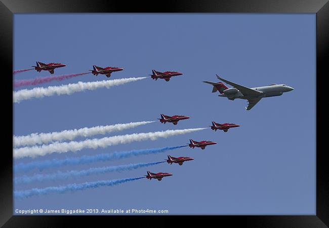 Red Arrows 4500 display Framed Print by J Biggadike