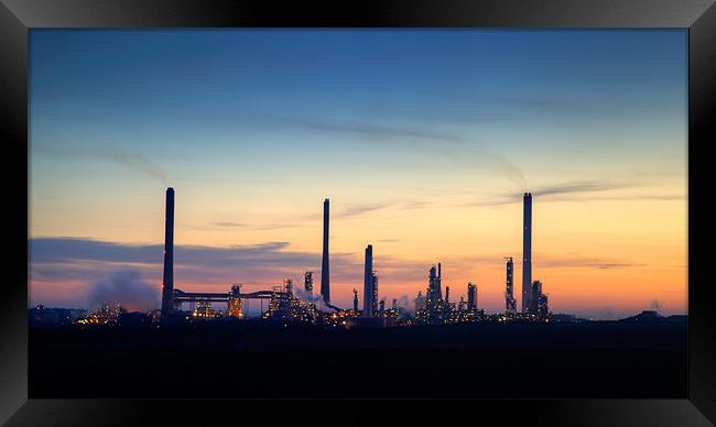 Chevron Oil Refinery Framed Print by Simon West