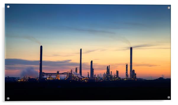 Chevron Oil Refinery Acrylic by Simon West
