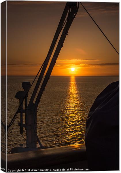 Sunset over the Baltic Canvas Print by Phil Wareham