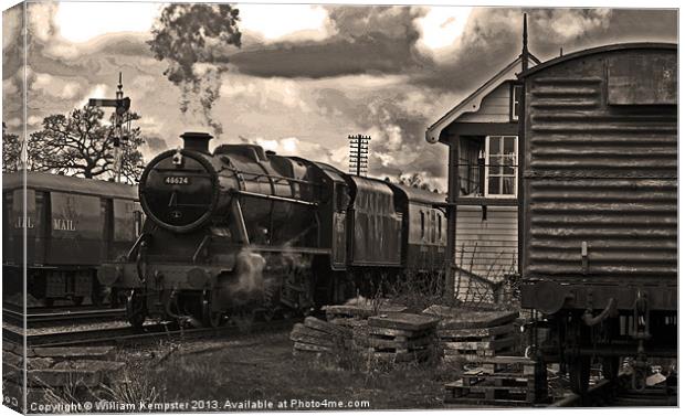 Southern Built 8F No 48624 Canvas Print by William Kempster