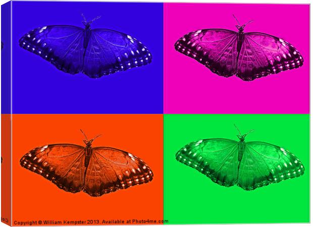Digital Art Butterfly Canvas Print by William Kempster