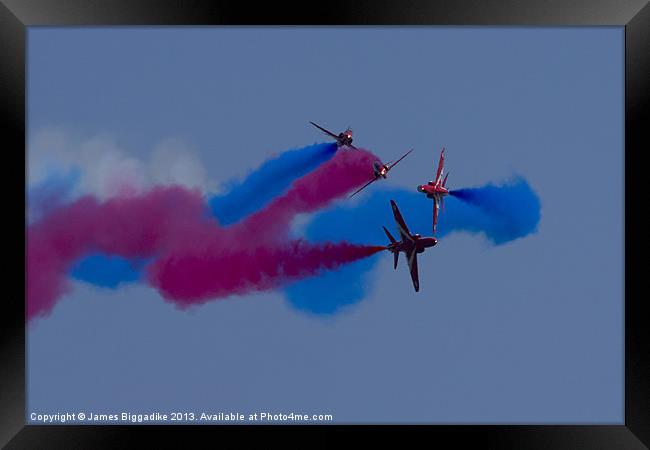 Red Arrows Jumble Framed Print by J Biggadike