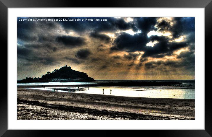 St. Michaels Mount Framed Mounted Print by Anthony Hedger