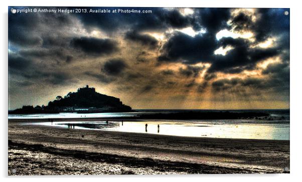 St. Michaels Mount Acrylic by Anthony Hedger