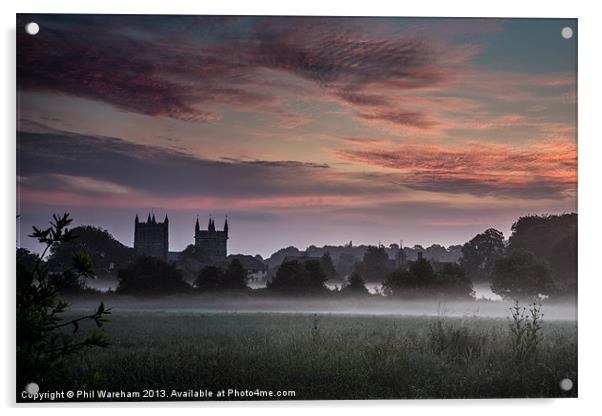 Minster in the morning Acrylic by Phil Wareham