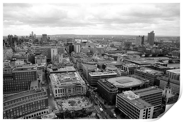 London Vista in Black and White Print by Carole-Anne Fooks