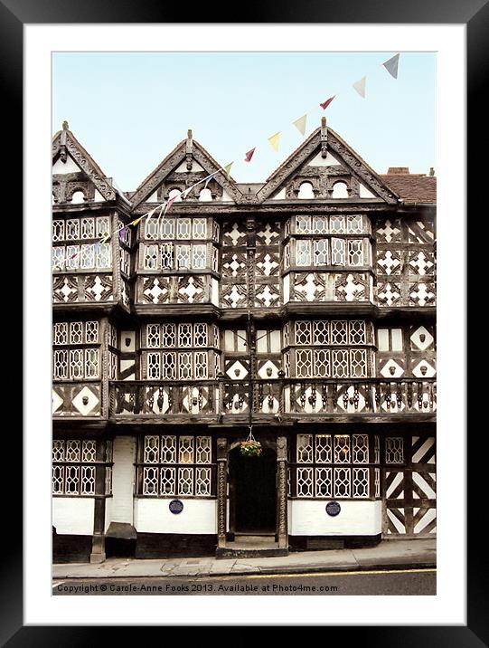 Tudor Architecture Ludlow Framed Mounted Print by Carole-Anne Fooks