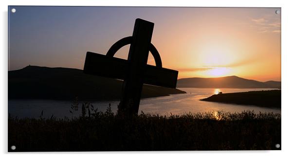 Sunset Dingle Bay Acrylic by barbara walsh