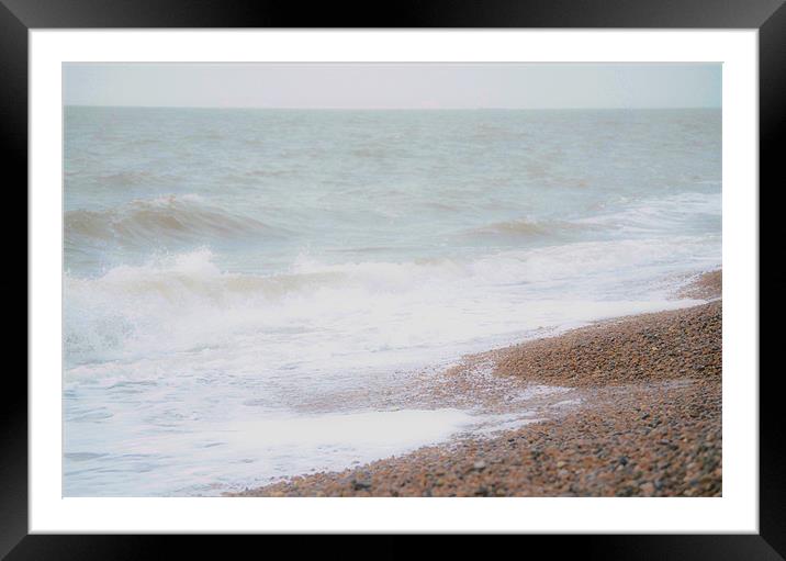 Waves along the shore Framed Mounted Print by Gemma Shipley