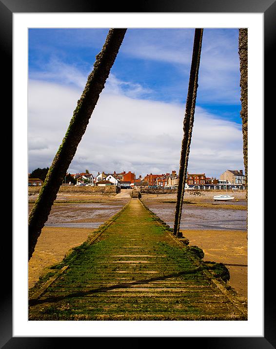 Wooden Slipway, Rhos on Sea, Wales, UK Framed Mounted Print by Mark Llewellyn