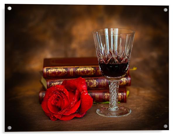 Red Rose Acrylic by Mark Llewellyn