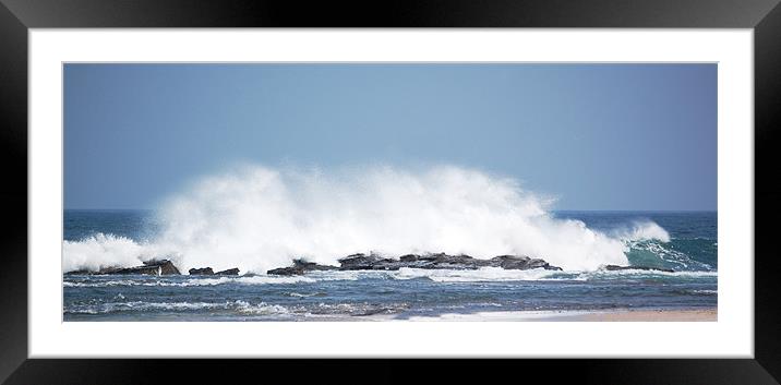 Giant Wave Crashing Framed Mounted Print by james balzano, jr.