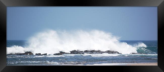 Giant Wave Crashing Framed Print by james balzano, jr.