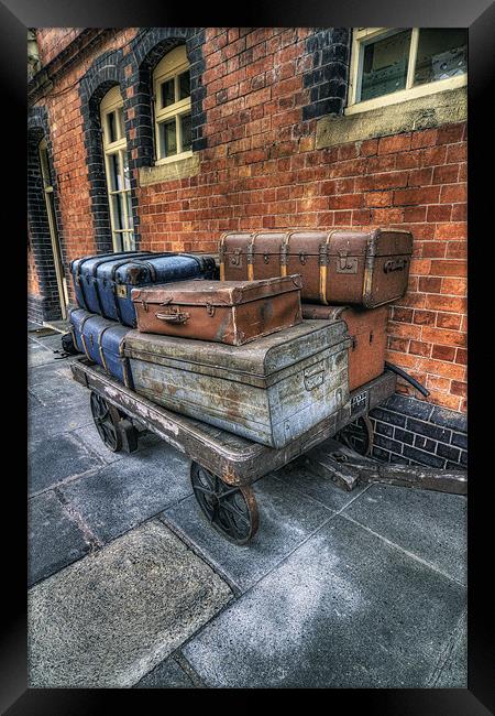 Luggage at the Station Framed Print by Ian Mitchell