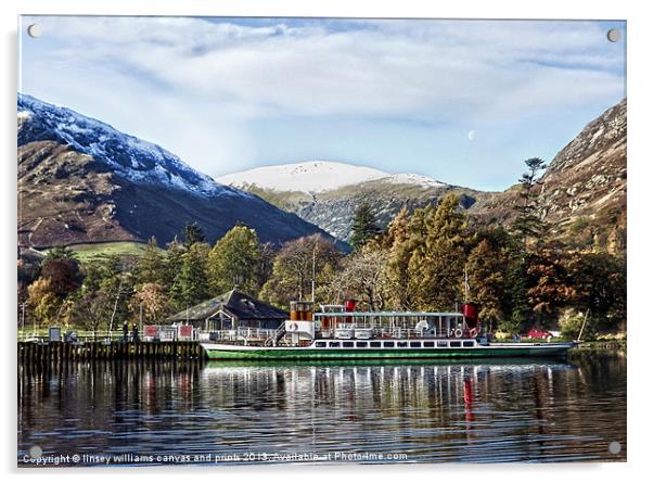 The Western Belle on Ullswater Acrylic by Linsey Williams