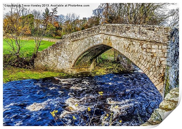 Ancient Packhorse Bridge Print by Trevor Kersley RIP