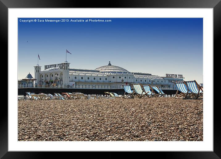 Brighton pier Framed Mounted Print by Sara Messenger