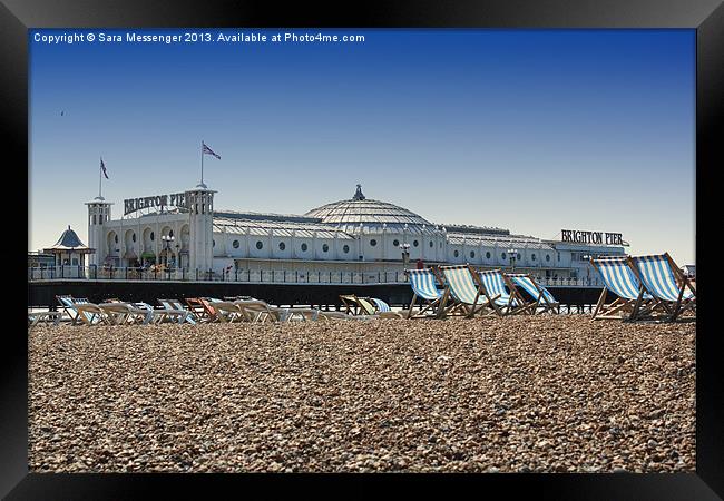 Brighton pier Framed Print by Sara Messenger