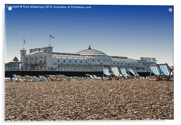 Brighton pier Acrylic by Sara Messenger