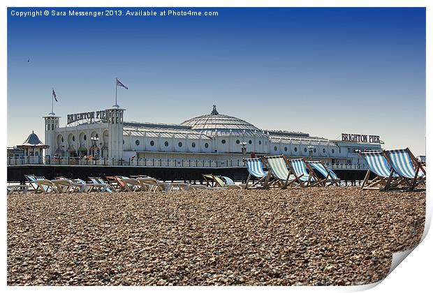 Brighton pier Print by Sara Messenger
