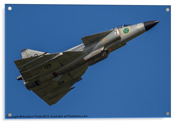 SAAB Viggen 2 Acrylic by Oxon Images