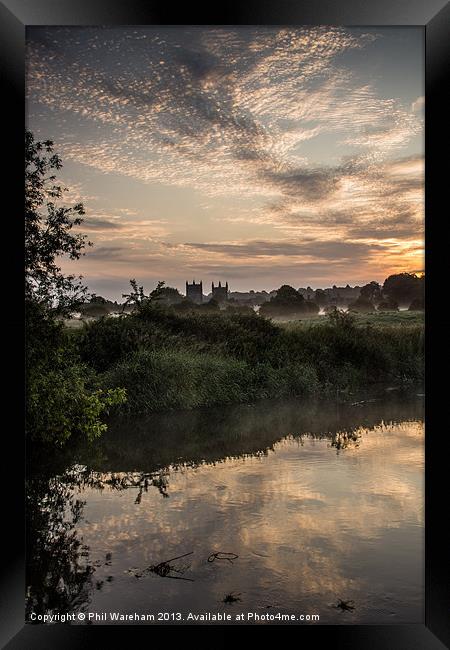 Stour Reflections Framed Print by Phil Wareham
