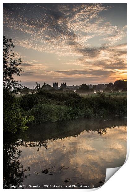 Stour Reflections Print by Phil Wareham