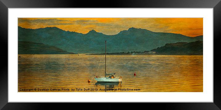 Sunset on the River Clyde Framed Mounted Print by Tylie Duff Photo Art