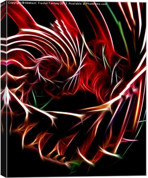 Flame Vortex Canvas Print by Abstract  Fractal Fantasy