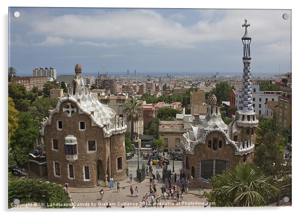 Park Güell by Antoni Gaudí Acrylic by Graham Custance