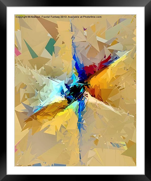 Night Star Framed Mounted Print by Abstract  Fractal Fantasy