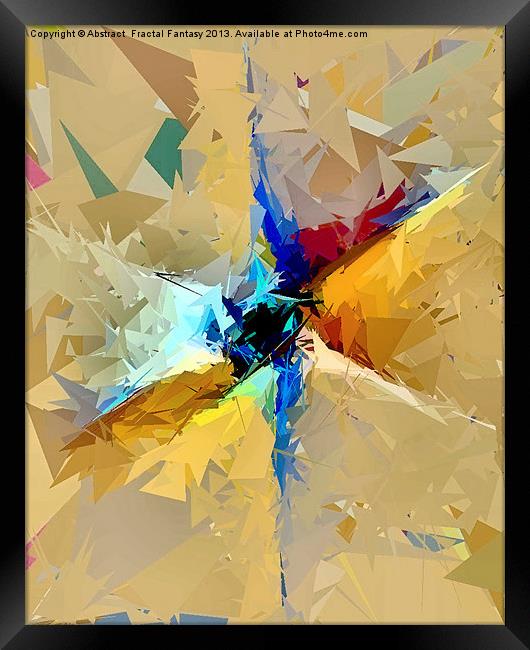 Night Star Framed Print by Abstract  Fractal Fantasy